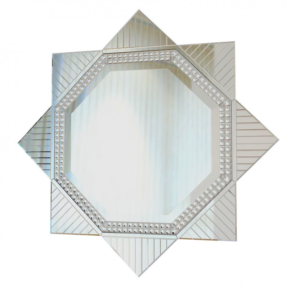 Καθρέφτης Τοίχου με Σχέδια 131x131cm