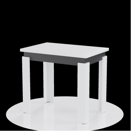 Τραπέζι Κουζίνας Family Λευκό-Ανθρακί 90x60x77cm