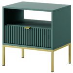 Κομοδίνο Nova Πράσινο +χρυσό 54x56x39cm - Image 2