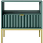 Κομοδίνο Nova Πράσινο +χρυσό 54x56x39cm