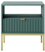 Κομοδίνο Nova Πράσινο +χρυσό 54x56x39cm