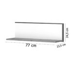 Ράφι Επιτοίχιο Palmor Χρυσό Δρυς-Λευκό 77x23.5x24.5cm - Image 3