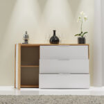 Μπουφές Avanti Χρυσός Δρυς-Λευκό 139.4x41.5x82.5cm - Image 3