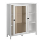 Βιτρίνα Marocco Δίφυλλη Λευκό 120x37x130.5cm - Image 2