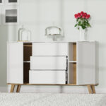 Μπουφές Neptune Λευκό-Σονόμα 138x40x82cm - Image 2