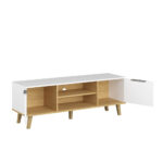Έπιπλο TV Neptune Λευκό-Σονόμα 138x40x49cm - Image 3