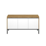 Έπιπλο Τηλεόρασης Palmor Χρυσό Δρυς-Λευκό 113.5x40x60cm - Image 2