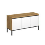 Έπιπλο Τηλεόρασης Palmor Χρυσό Δρυς-Λευκό 113.5x40x60cm - Image 3