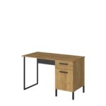 Γραφείο Santes Χρυσό Δρυς-Γραφίτης 120x60x74εκ - Image 2