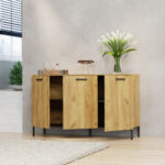 Μπουφές Santes Χρυσό Δρυς-Γραφίτη 155x42x92.5cm - Image 2