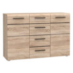 Μπουφές Solo 150x41x82cm Sonoma με Wenge και MDF Καμπυλωτό τελείωμα στις πόρτες. - Image 3