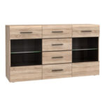 Μπουφές Solo 150x41x82cm Sonoma με Wenge και MDF Καμπυλωτό τελείωμα στις πόρτες - Image 2