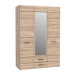 Ντουλάπα Τρίφυλλη Solo3D2S Sonoma Wenge 136x58x197cm - Image 2