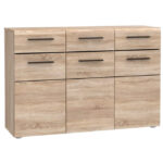 Μπουφές Solo 150x41x82cm Sonoma με Wenge και MDF Καμπυλωτό τελείωμα στις πόρτες - Image 3