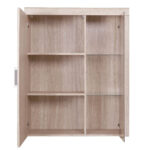 Κρεμαστή Βιτρίνα Δίφυλλη Damis 90.5x35x113.5εκ Σονόμα Με τζάμι και MDF Διακόσμηση - Image 2