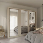 Ντουλάπα Grandio Cashmere με καθρέφτη 250x60x215cm