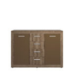 Μπουφές Juliet Σκούρο Δρυς-Μπρονζέ 130x34x92εκ - Image 2