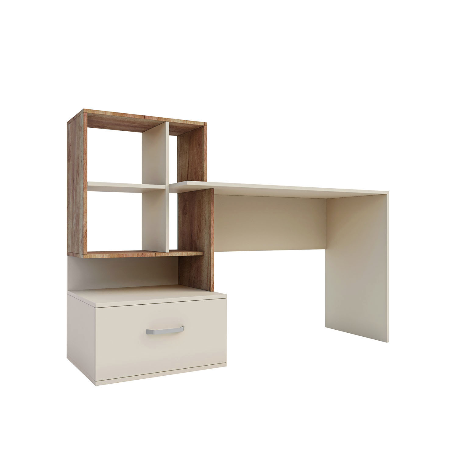 14698 Γραφείο Viola Μπεζ-Σκούρο Δρυς 149x48x105cm - Image 1