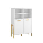 Βιβλιοθήκη Belle Λευκό 102.5x41x152.5cm