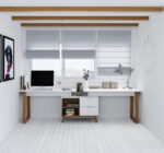 Σύνθεση Γραφείου Neptune Σετ 3τμχ Λευκό-Σονόμα - Image 2