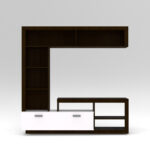 Σύνθεση Τηλεόρασης Floks 170x41x170εκ Wenge(σοκολά)-Λευκό - Image 3