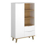 Βιβλιοθήκη Neptune Λευκό-Σονόμα 90x40x151cm - Image 3