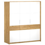 Ντουλάπα Avanti Τρίφυλλη Χρυσός Δρυς-Λευκό 184.8x65.6x214.2cm - Image 2