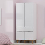 Ντουλάπα Neptune Δίφυλλη Λευκό-Σονόμα 88x55x197cm - Image 2