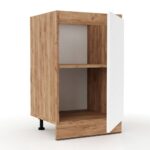 Επιδαπέδιο ντουλάπι κουζίνας Soft Λευκό με βελανιδιά Διαστάσεις 50x46,5x81,5εκ - Image 2