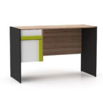 Γραφείο Alex Γραφίτης-Λευκό-Σονόμα 124x60x76εκ - Image 3