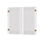 Άνω Πορτάκια-Τζάμι Charlotte Λευκό 80x71.8x1.6cm - Image 2