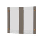 Άνω Πορτάκια-Τζάμι Charlotte Μόκα 80x71.8x1.6cm - Image 2