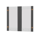 Άνω Πορτάκια-Τζάμι Charlotte Γραφίτη 80x71.8x1.6cm - Image 2