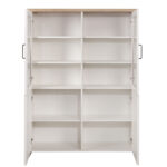 Bιτρίνα VERNE Δίφυλλη  114.8x37.2x153cm Λευκό-Φυσικός Δρυς - Image 2