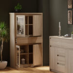 Βιτρίνα Norton Τετράφυλλη 87x40x153.5εκ με Συρτάρι Σονόμα Φυσικό - Image 3