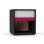 Alex Κομοδίνο 36x36εκ Γραφίτης-Λευκό-Σονόμα Συρτάρι - Image 2