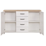 ΜΠΟΥΦΕΣ VERNE 147.9x37.2x91.8cm Λευκό-Φυσικό Δρυς - Image 3