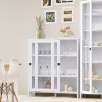 Βιτρίνα Marocco Δίφυλλη Λευκό 120x37x130.5cm - Image 3