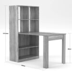 Γραφείο-Τραπέζι Πολυχρηστικό  Sonoma Με Ράφια 80x133x150εκ - Image 2