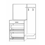 Σετ Εισόδου Denver Δρυς 130x27.5x198cm - Image 3