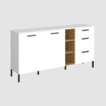 Μπουφές Santes Χρυσό Δρυς-Λευκό 180x42x92.5cm - Image 2