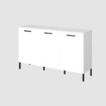 Μπουφές Santes Λευκός 155x42x92.5cm - Image 2