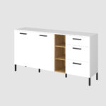 Μπουφές Santes Χρυσό Δρυς-Λευκό 180x42x92.5cm - Image 3