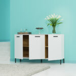 Μπουφές Santes Λευκός 155x42x92.5cm - Image 3