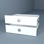 Συρταριέρα Ντουλάπας Λευκό 60x60cm - Image 2