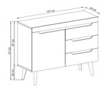 Μπουφές Nordi Artisan+μαύρο  107x83x40cm - Image 2