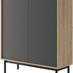 Μπουφές Basic Χρώμα: Jackson Hickory +Γραφίτης 104x126x39cm