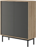 Μπουφές Basic Χρώμα: Jackson Hickory +Γραφίτης 104x126x39cm