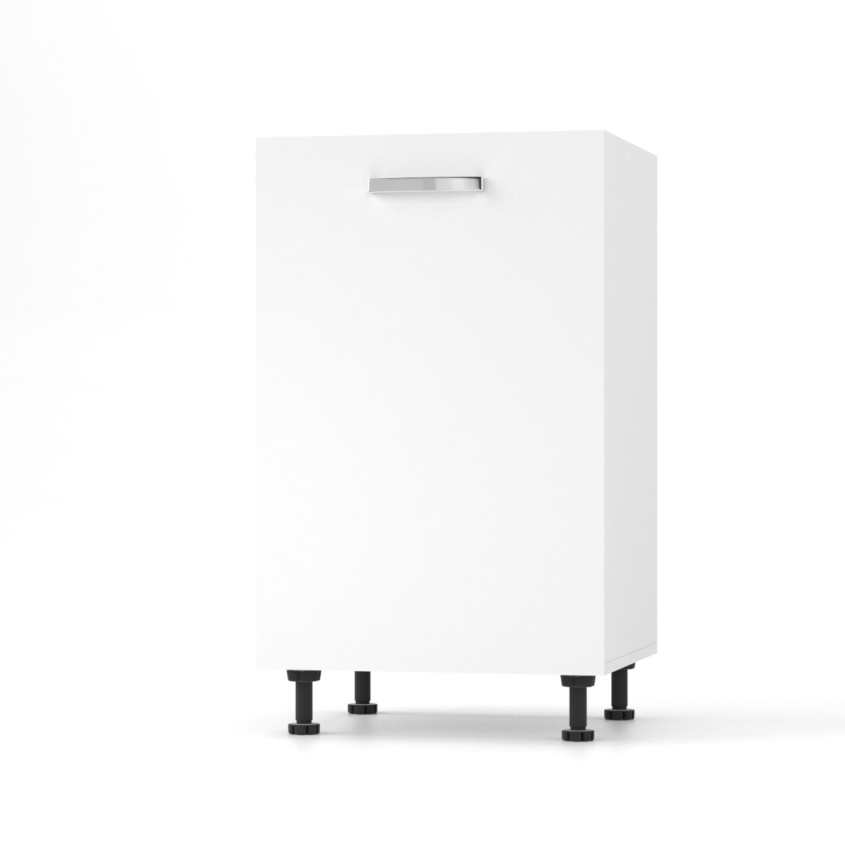 2224 CHARLOTΤE Κάτω Ντουλάπι 50x46.5x82cm με μεταλλικά χερούλια ΛΕΥΚΟ - Image 1