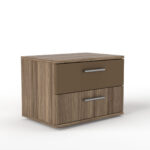 Κομοδίνο Juliet Σκούρο Δρυς-Μπρονζέ 50x35x37εκ